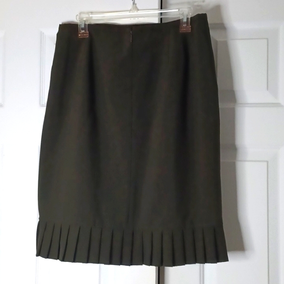 D19- 👌- 2 pc Hunter Green Clorered Jacket and Skirt Set - sz 10 - Picture 6 of 14